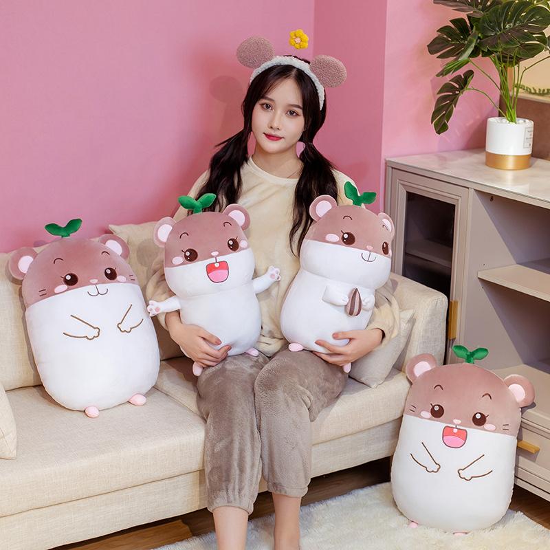Plush Toys Cute Hamster Stuffed Animals Soft Doll Home Decoration Birthday Gifts High Quality Wholesale 25cm
