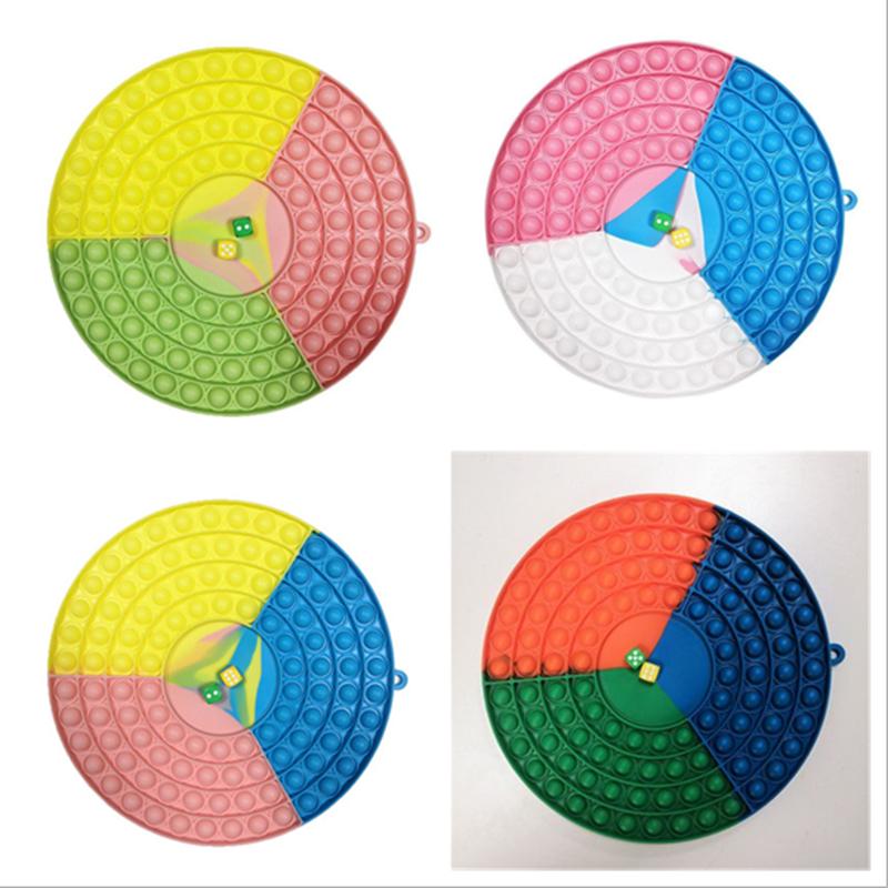 Decompression finger Toy Game Rainbow Chess Board Push Bubble Sensory Toys Stress Relief Interactive Party