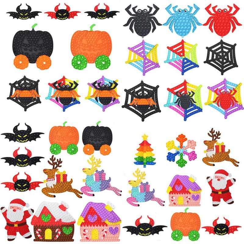 Fidget Halloween Toy Pioneer Demon Snowflake Spider Stitching Christmas Tree Children s Desktop Puzzle