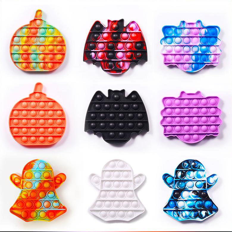 Fidget Toys Sensory Fashion Halloween limited Ghost bat pumpkin Push Bubble Anti Stress Educational Children And Adults Decompression Toy Surprise who