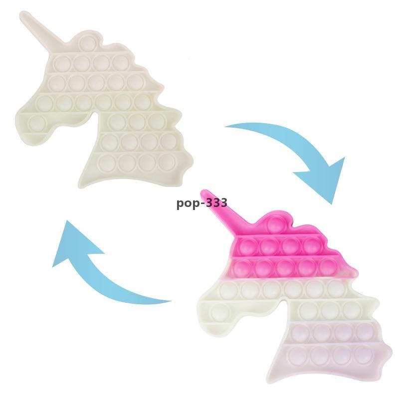 Decompression Toys Color changed in Sun Push Bubble Sensory Toy Autism Squishy Stress Reliever