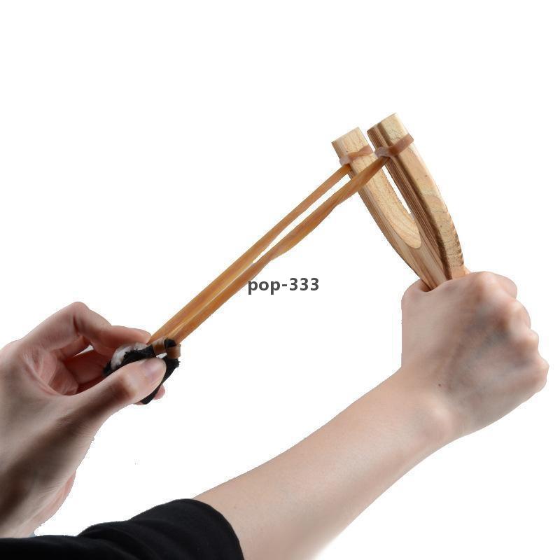 2021 Toys Children s wooden rubber rope traditional hunting tools for children outdoor play slingshot exercise aiming shooting toy