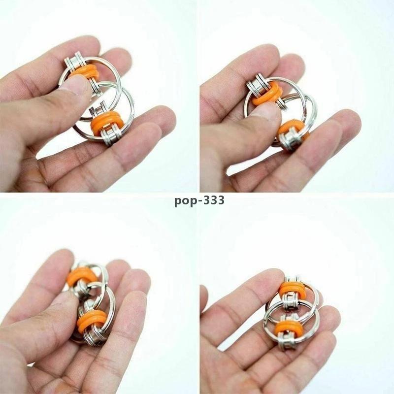 Decompression Chain Fidget Hand Spinner Finger Toys Metal Vent Toy Bike Keychain Key Ring Boring Antistress Gifts