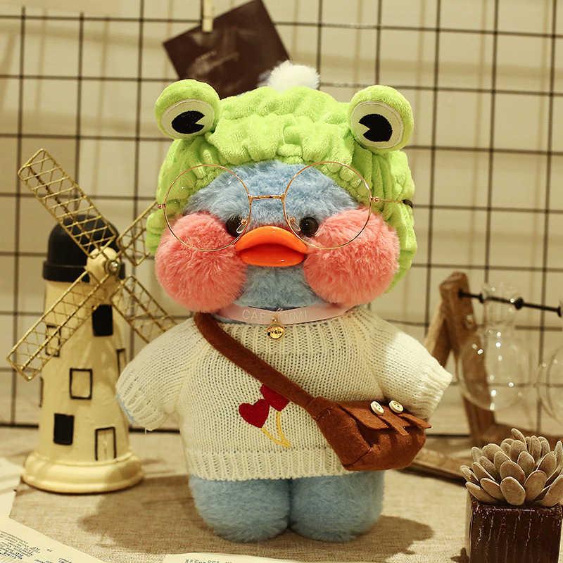 Baby Stuffed Toys 30CM LaLafanfan Yellow Duck Soft Animal Dolls Kawaii Plush Infant Babies Accessories Newborn H1025