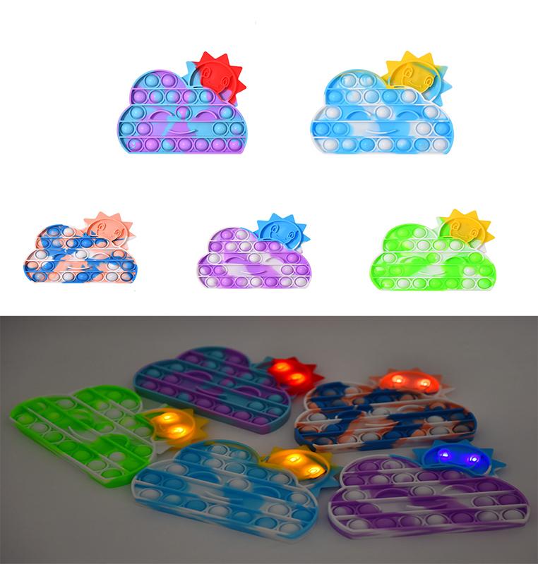 Fidget Toys Sensory Halloween Christmas Rainbow glowing clouds Push Bubble Anti StressGifts And Adults Decompression Toy Surprise Wholesale In Stock