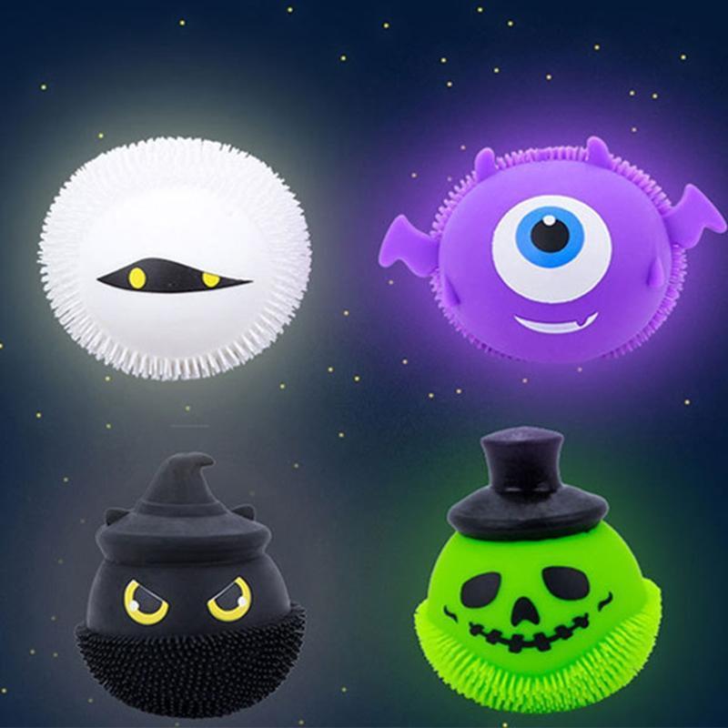 decompression toy Glowing Halloween little devil pinch music ball spoof to vent adult toys factory wholesale