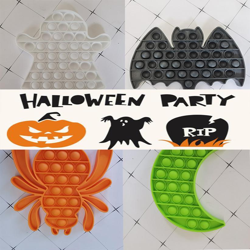 Fidget Toys Sensory Fashion Christmas Limited Pumpkin Bat Ghost Push Bubble Anti Stress Educational Children And Adults Decompression Toy S
