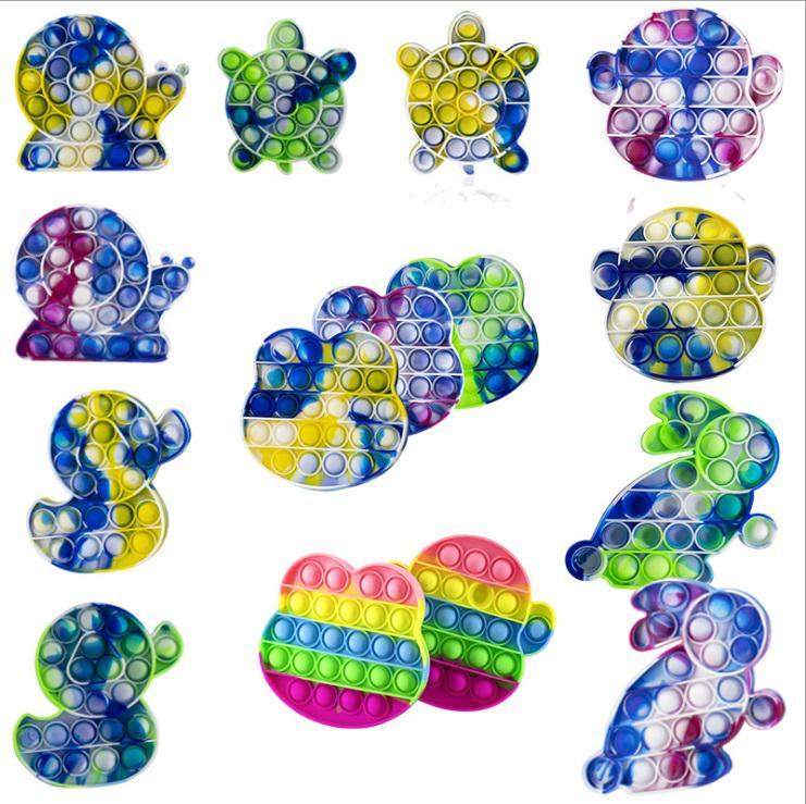 2021 Push Bubble Sensory Fidget Toy Autism Squishy Stress Reliever Toys Adult Kid Duck