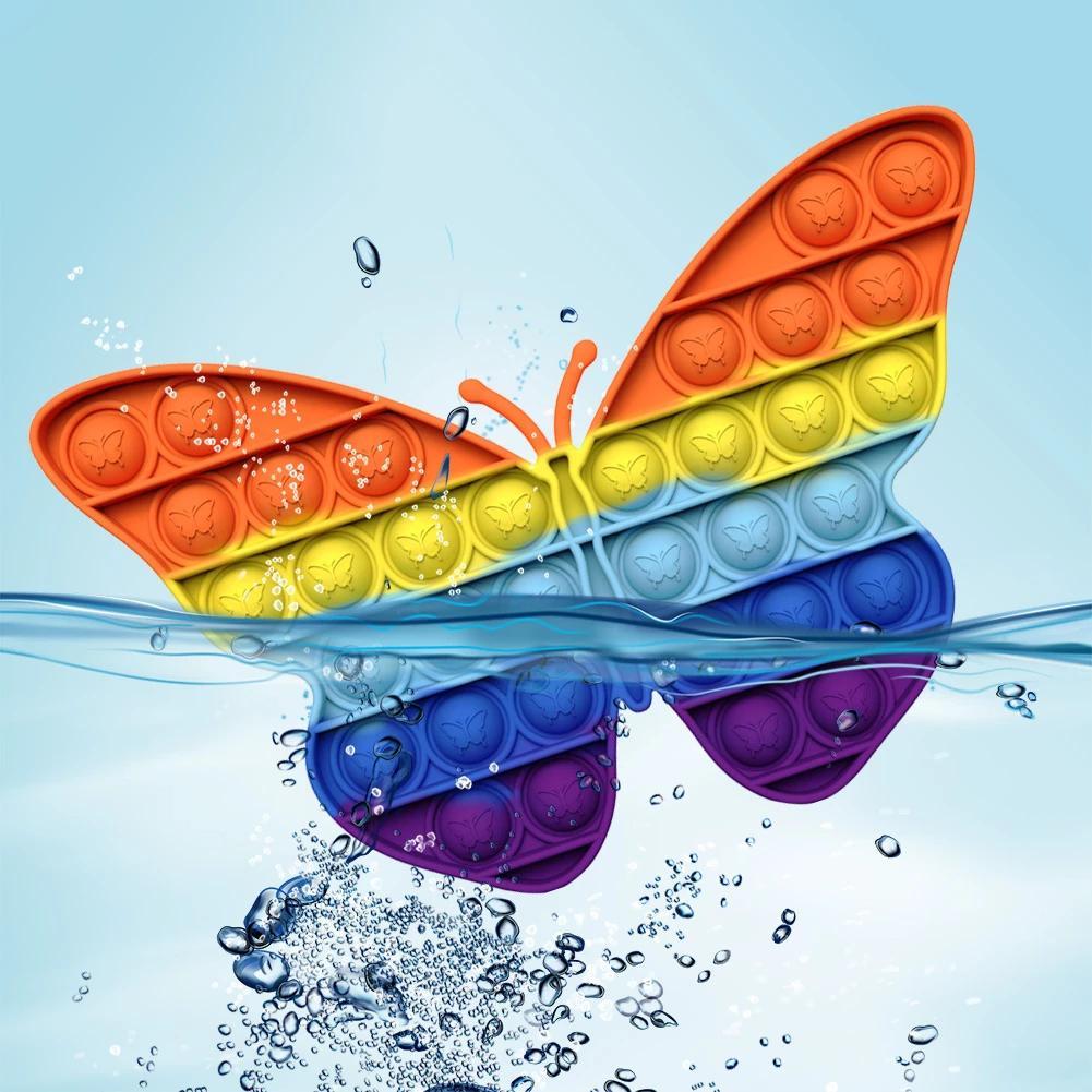Butterfly Push Bubble Fidget Toys Adult Stress Relief Antistress Soft Squishy Anti-Stress Gift Anti