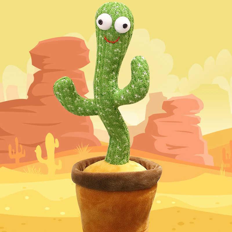 Electric Cactus Plush Toy Can Sing 120 Songs Dancing Plush Toy Luminous Recording, Learn To Speak Twist Cactus Toy H0910 H1025